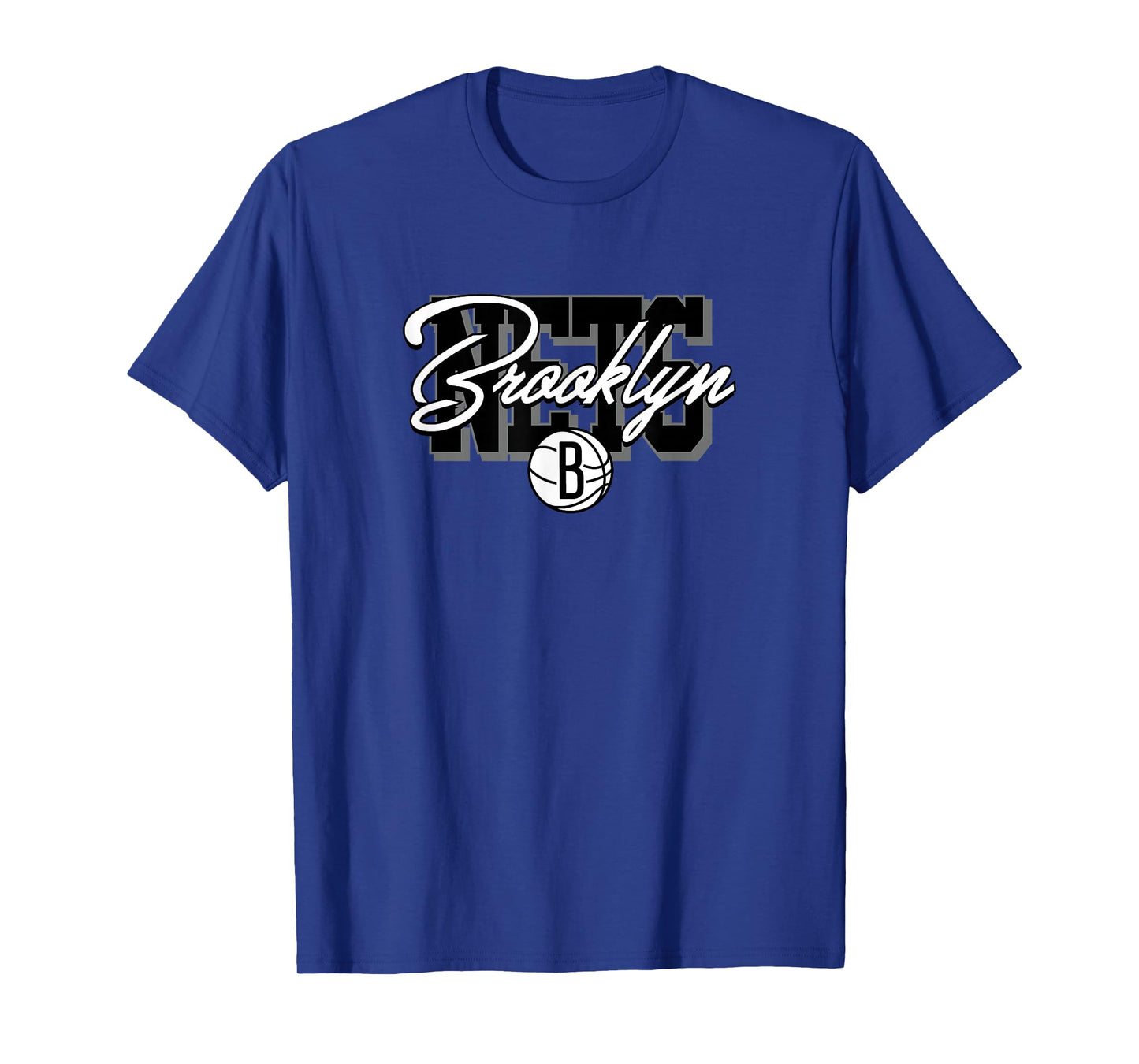 NBA - Brooklyn Nets Blockletter Script Logo Black T-Shirt