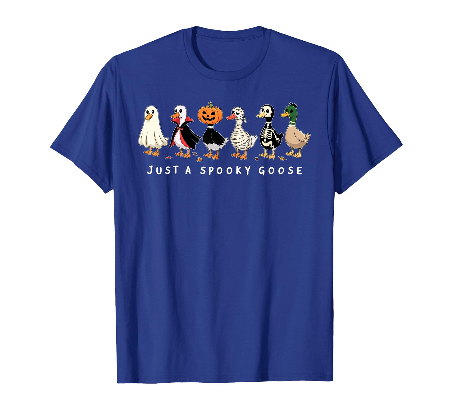Just A Spooky Goose Halloween Silly Goose Funny Halloween T-Shirt