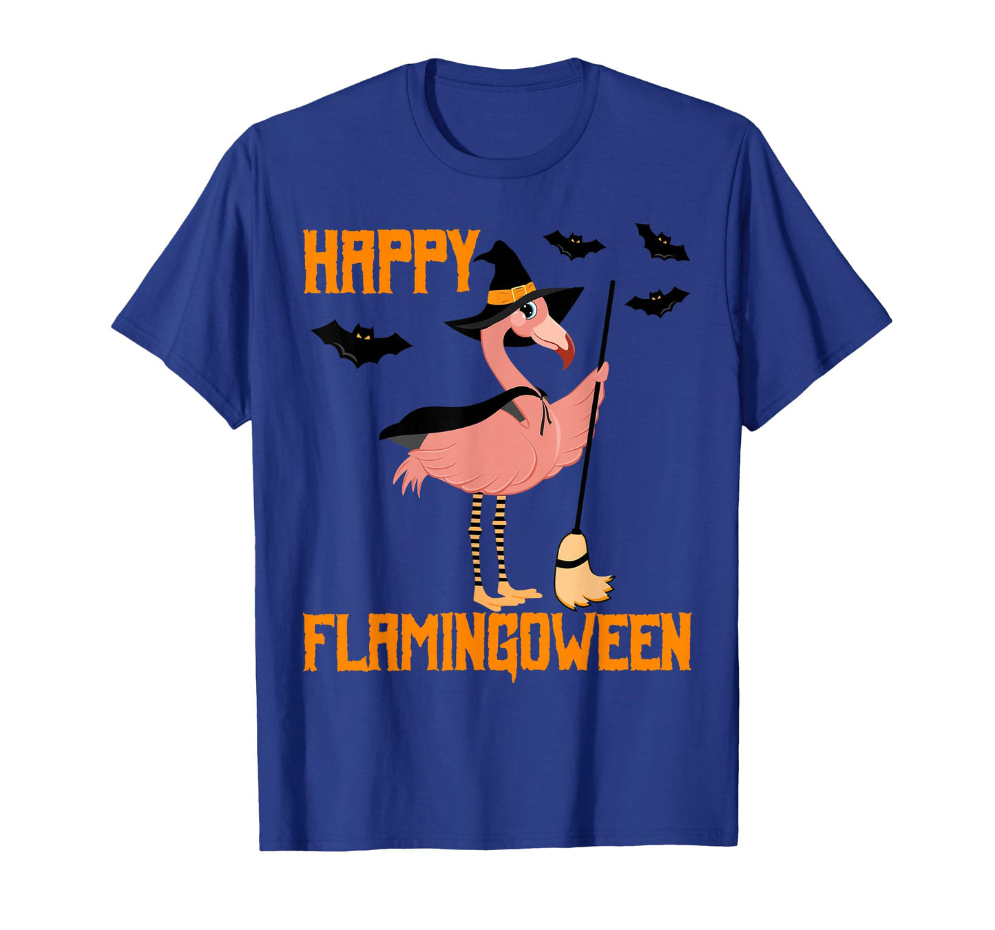 Happy Flamingoween Halloween Flamingo Witch Wiccan T-Shirt