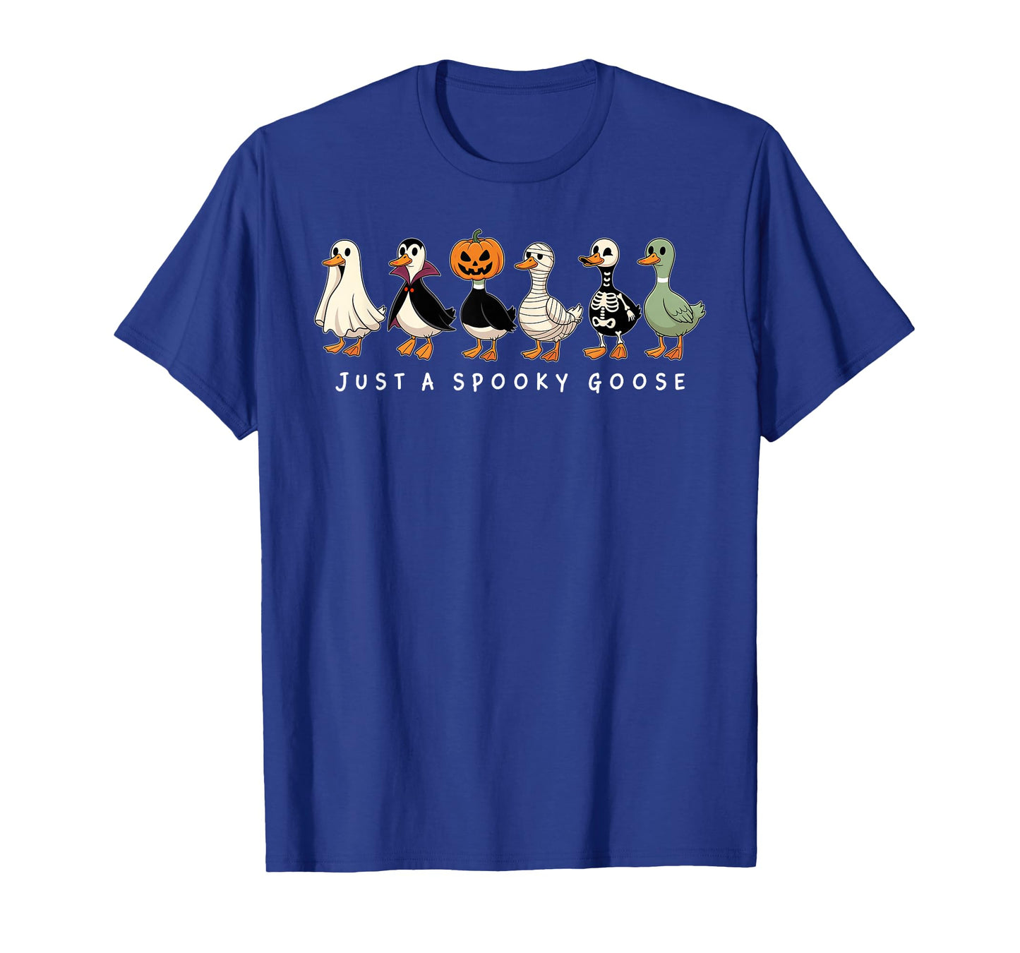 Just A Spooky Goose Halloween Silly Goose Funny Halloween T-Shirt