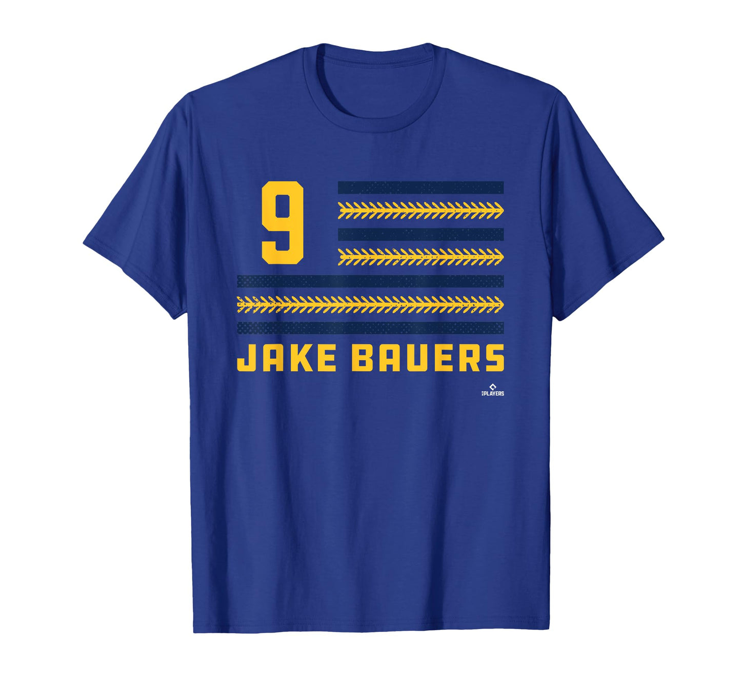 Flag Stripes Jake Bauers Milwaukee Baseball MLBPA T-Shirt