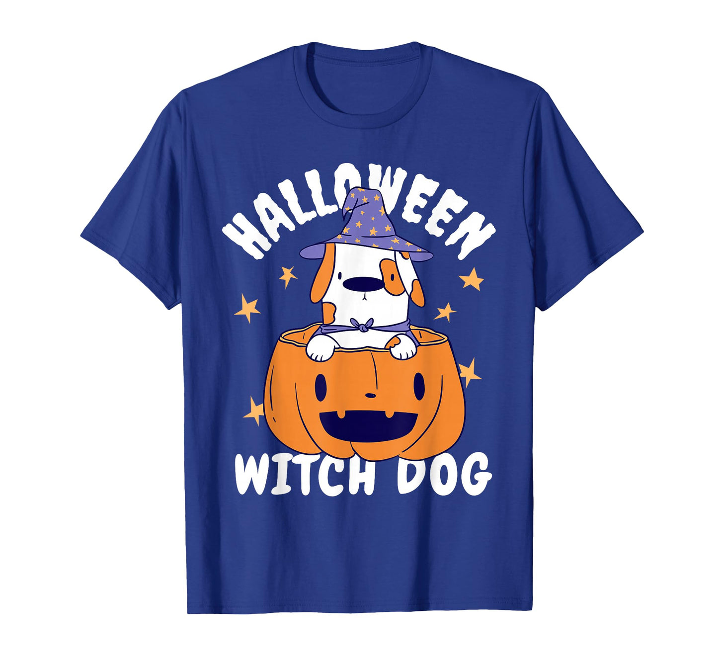 Witch Dog Halloween Funny Costume Design T-Shirt