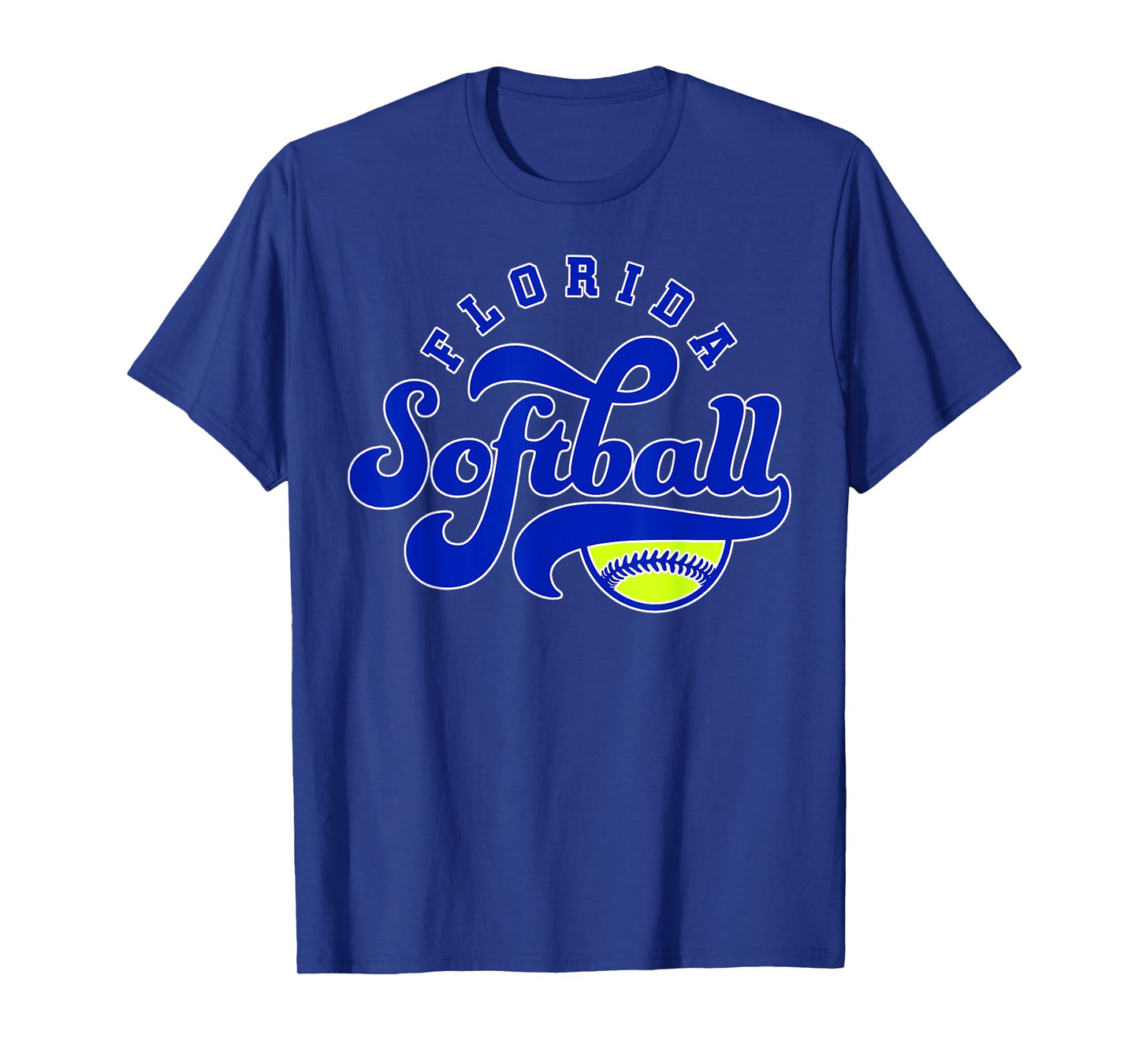 Florida Softball Vintage Mens Kids Team Retro Softball Fan T-Shirt