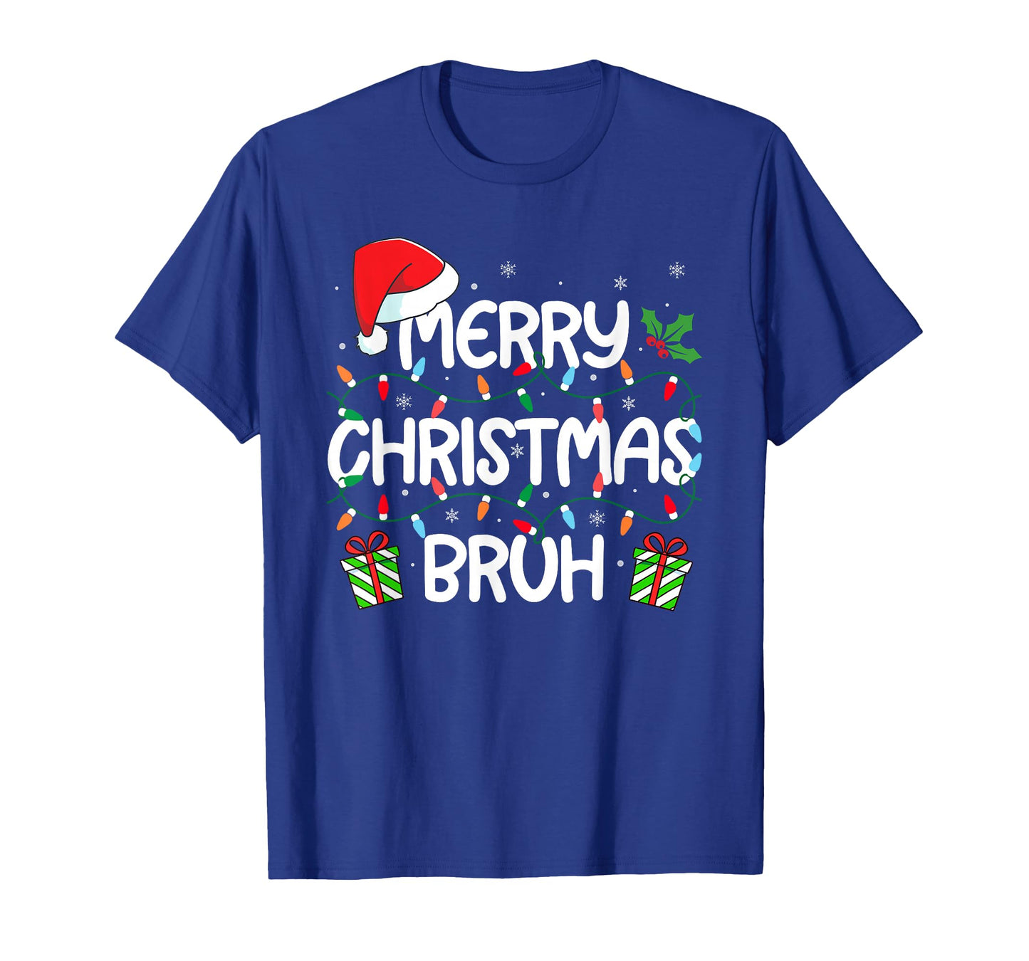 Merry Christmas Bruh Funny Xmas Family Brother Teens Boys T-Shirt