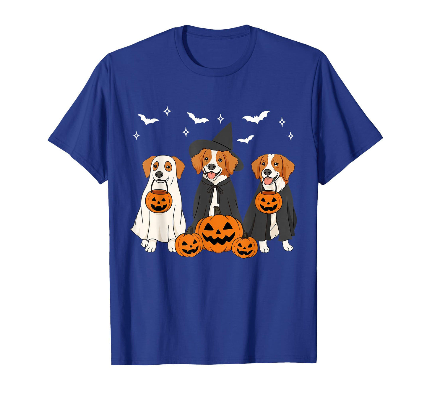 Witch Brittany Spaniel Dog Halloween Ghost Brittany Dog Mom T-Shirt