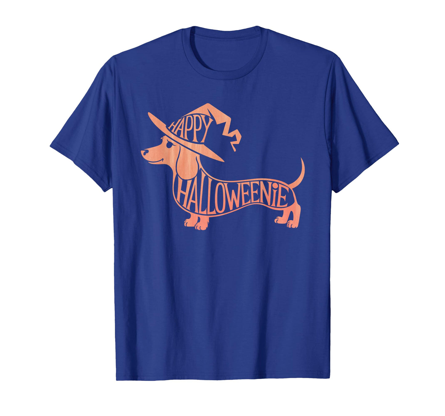 Happy Halloweenie Weiner Dog Cute Dachshund Witch Hat T-Shirt