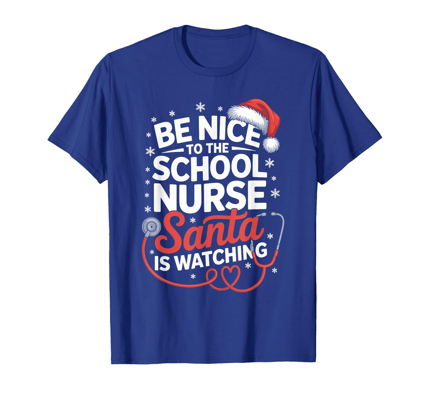 School Nurse Christmas Nursing Humor Xmas for Women T-Shirt