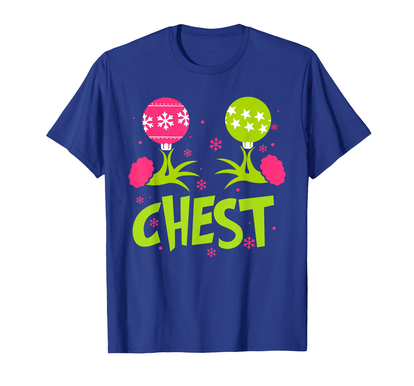 Chest Nuts Matching Chestnuts Funny Christmas Couples Chest T-Shirt