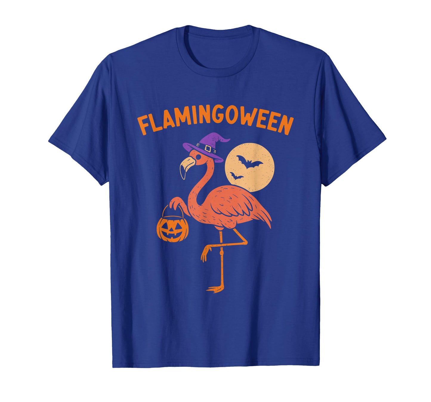 Flamingoween Flamingo Halloween Jack O Lantern T-Shirt
