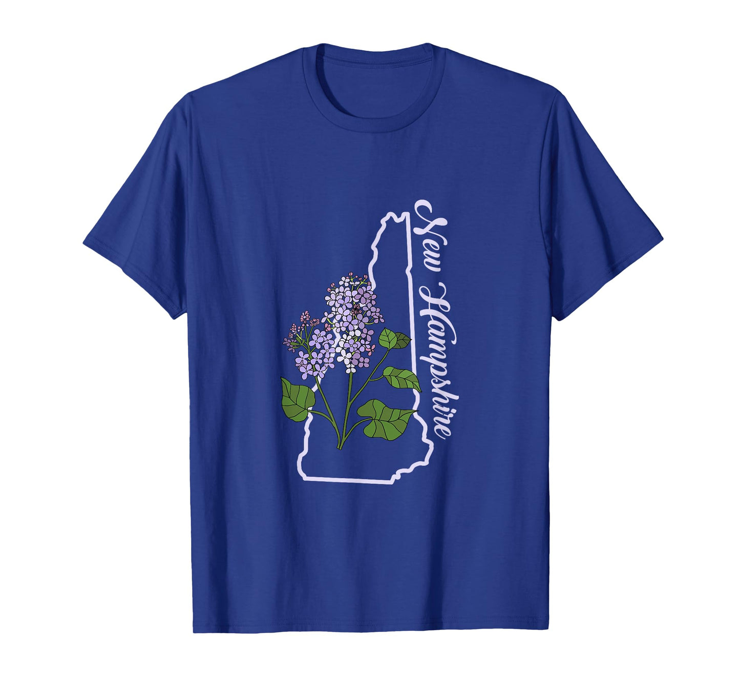 State of New Hampshire Purple Lilac Flower T-Shirt