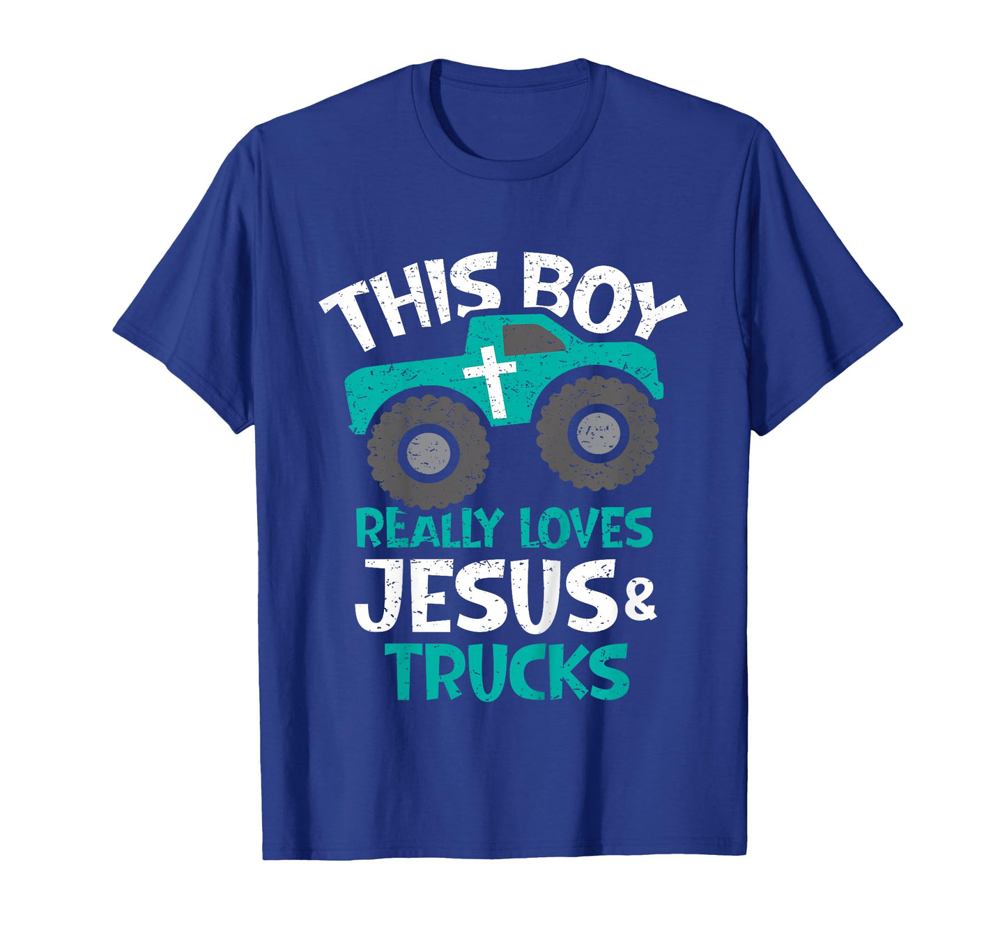 Kids I love Jesus and trucks T-Shirt