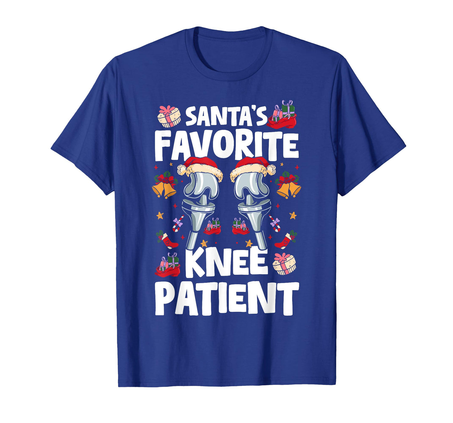 Santas Favorite Knee Patient Knee Replacement Surgery Xmas T-Shirt