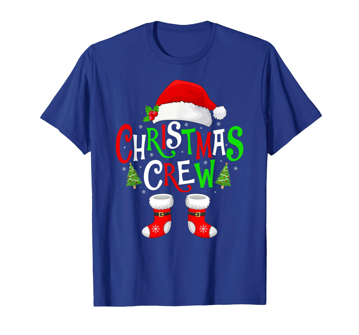 Christmas Crew Matching Family Holiday Santa Squad Xmas T-Shirt