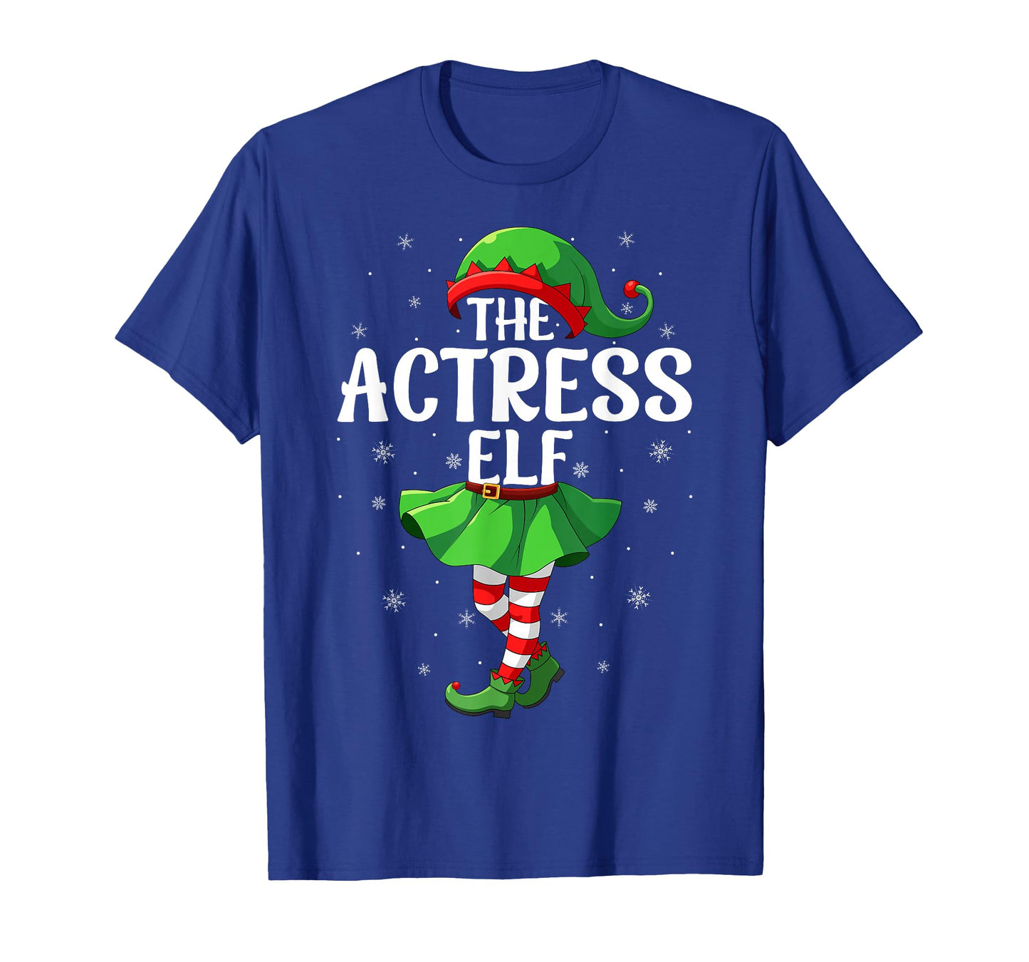 Actress Elf Christmas Girls Women Elf Squad Xmas Family T-Shirt