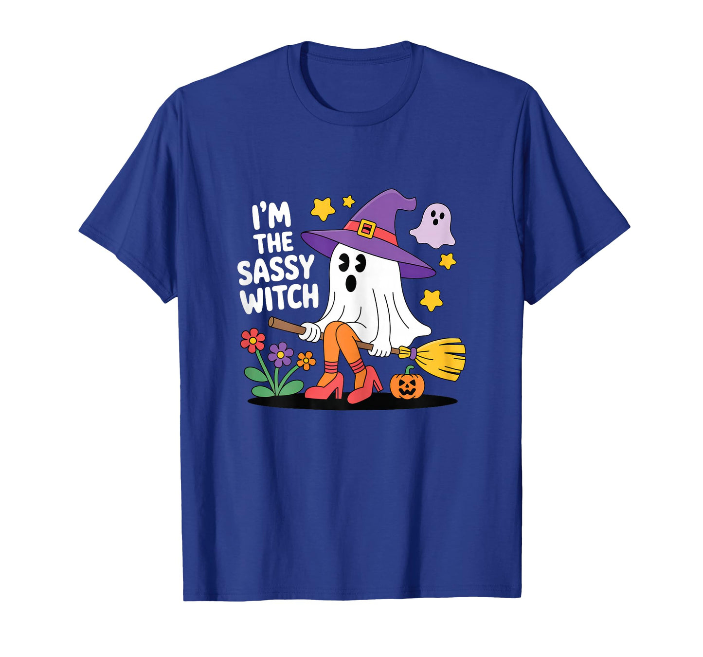 Funny Sassy Witch Halloween Ghost Cute Broomstick Magic Humo T-Shirt