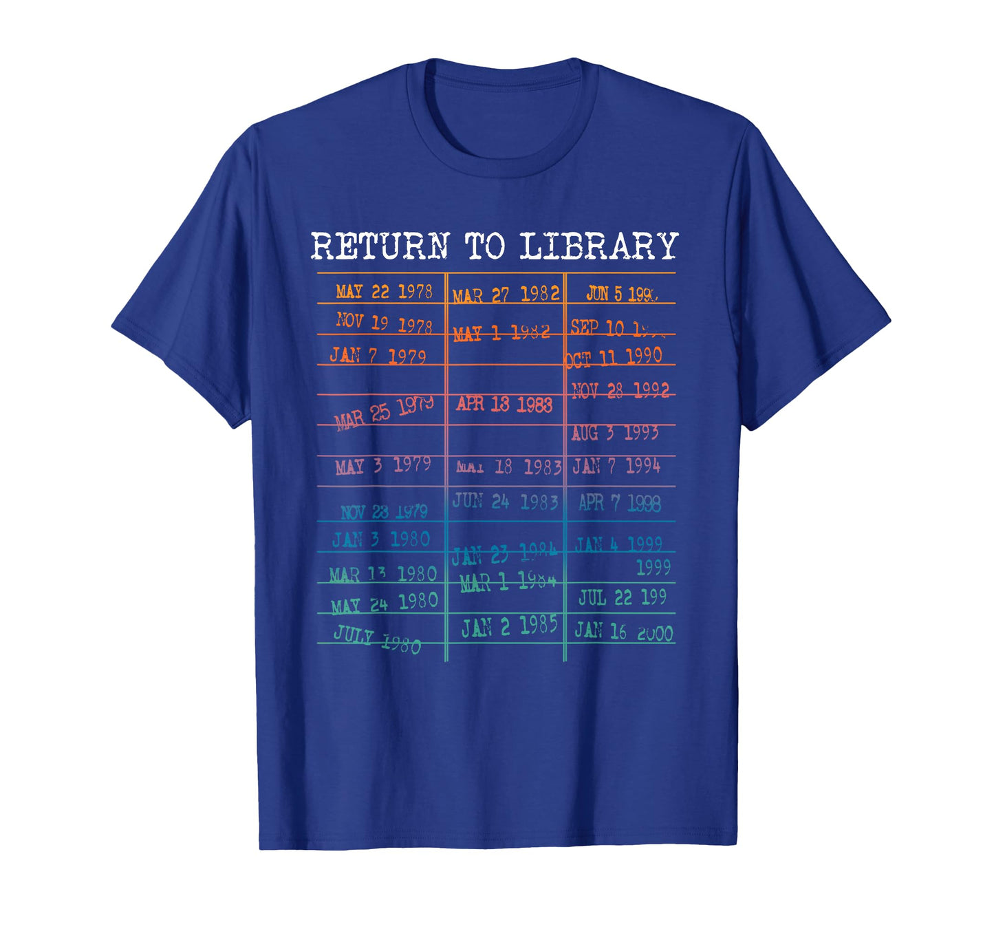 Return To Library Card - Book Due Date Bookish Reading T-Shirt