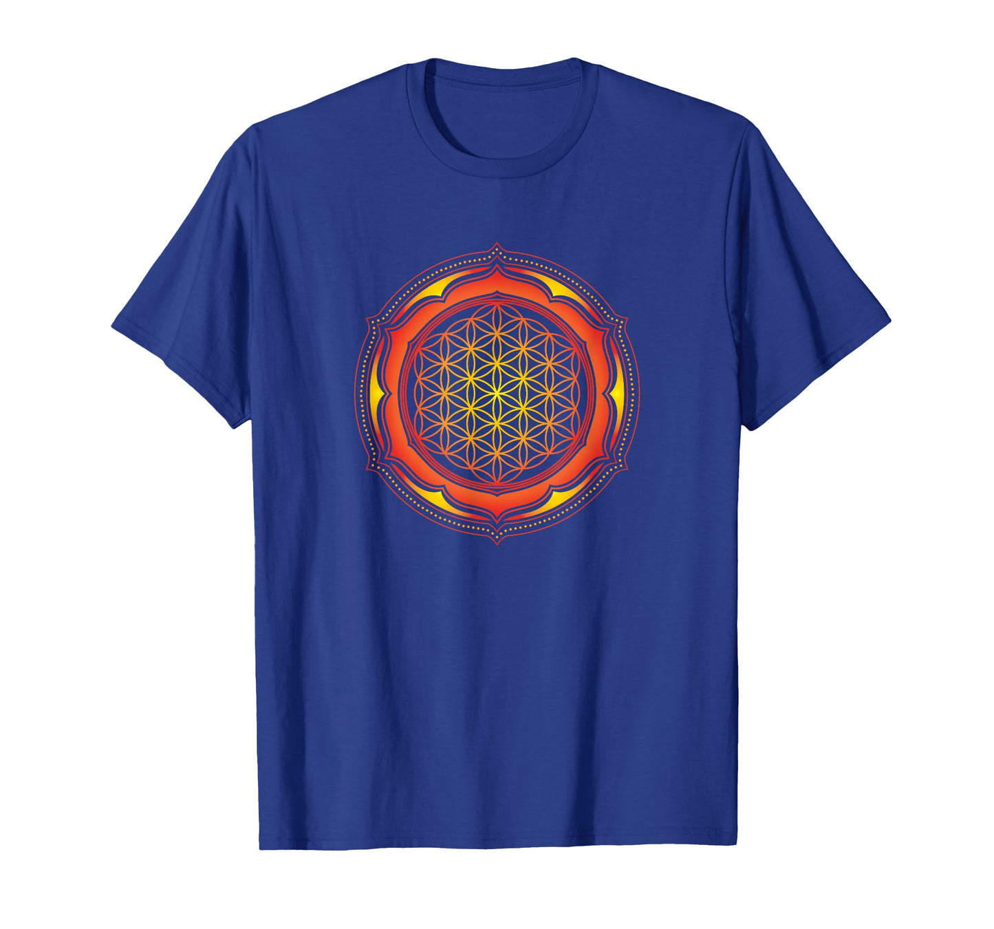 Flower of Life Sacred Geometry Harmony Yoga Fitness T-Shirt