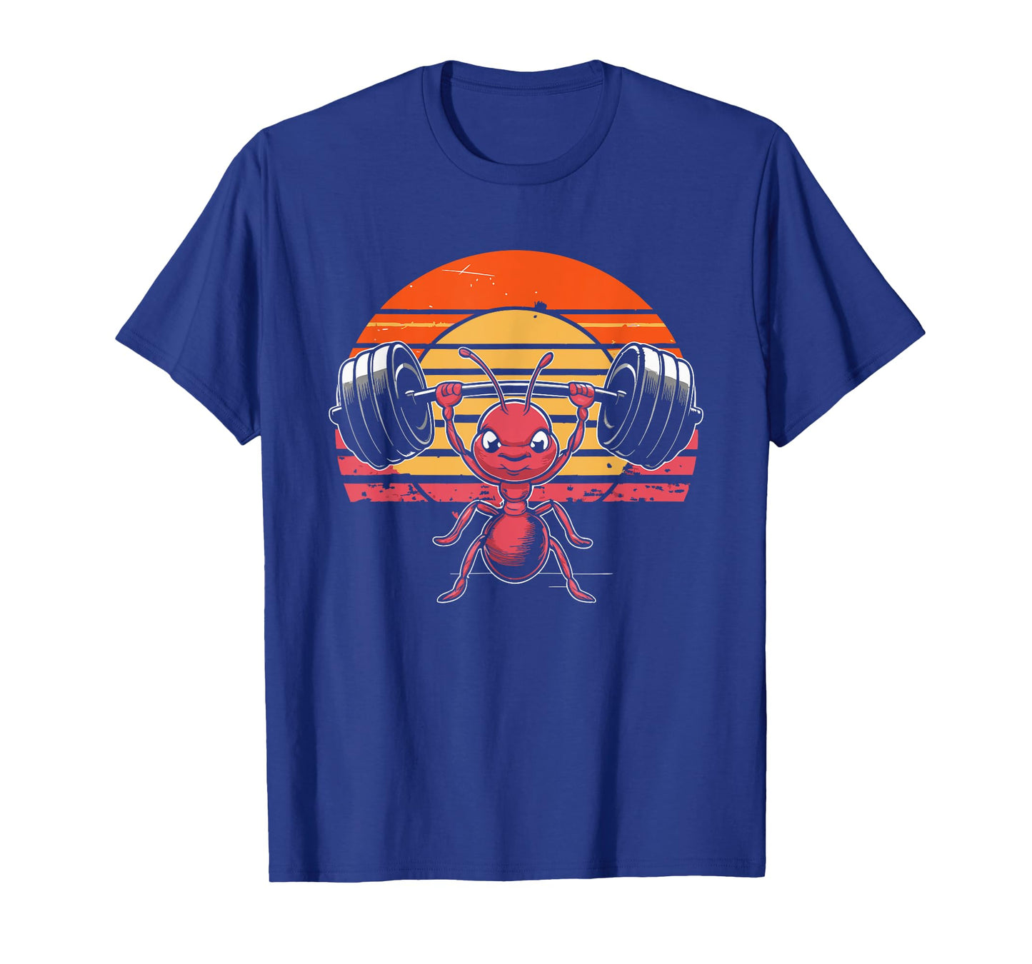 Ant Barbell Workout - Funny Graphic Gym Weightlifting T-Shirt