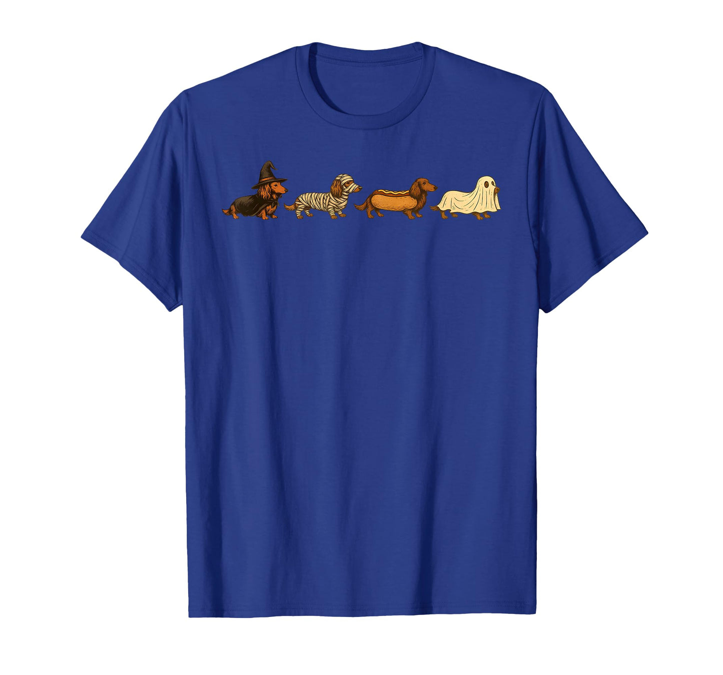 Dachshund Dog Witch Happy Halloweenie Spooky Season T-Shirt
