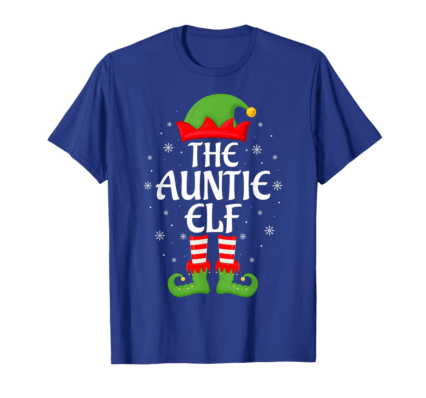 Auntie Elf Xmas Family Matching Elf Squad Christmas Women T-Shirt