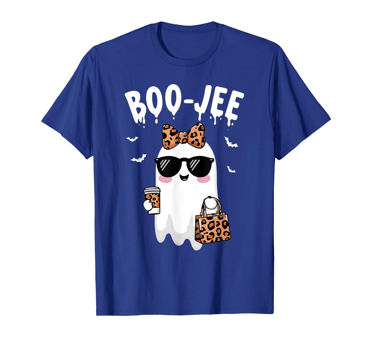 Boo JEE Boujee Pink Ghost Halloween October Vibes T-Shirt