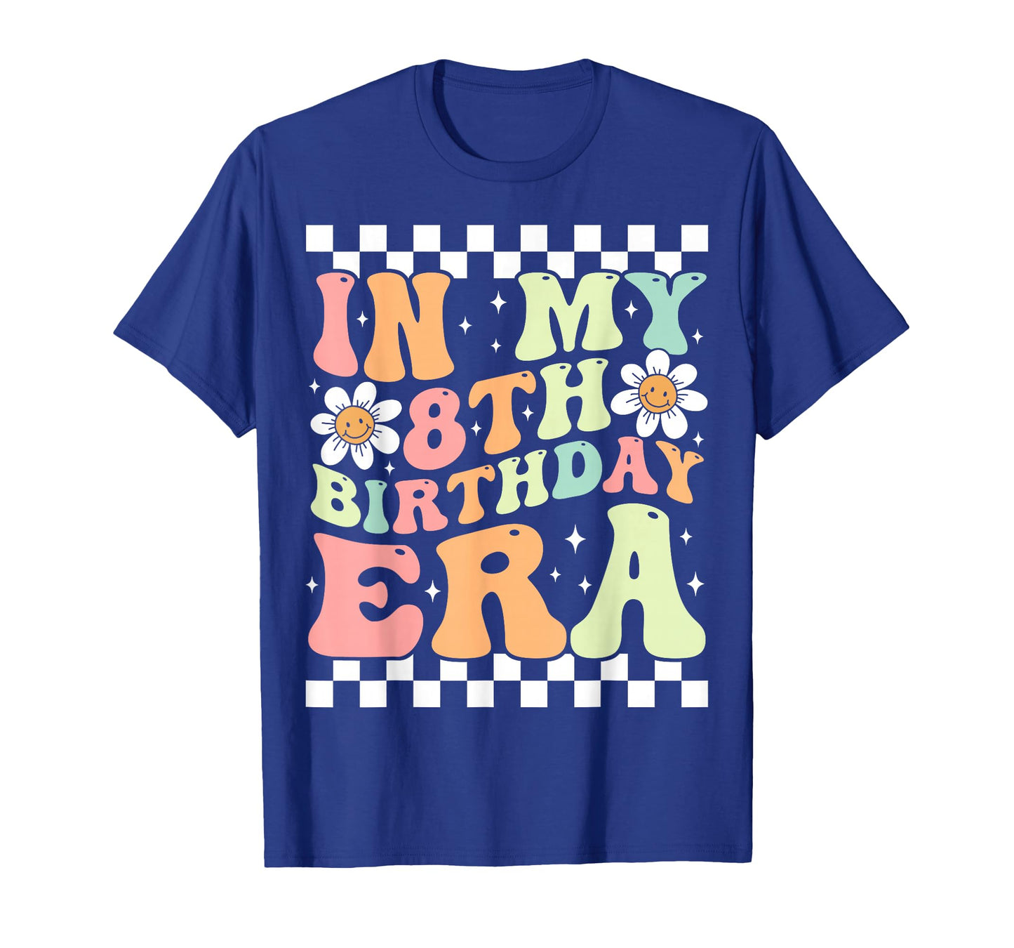 In My 8th Birthday Era Cute Daisy Groovy 8th Birthday Party T-Shirt