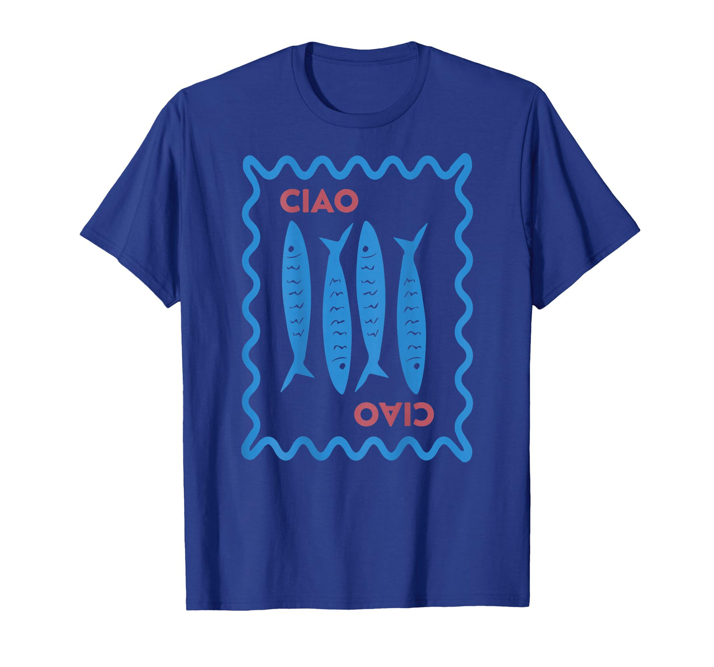 vintage Italian ciao sardine chinoiserie , ciao Summer vibe T-Shirt