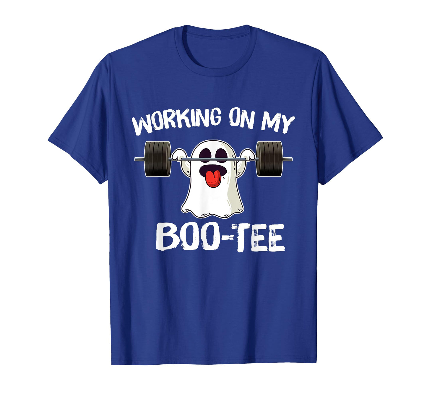 Working On My Booty Boo Tee Funny Halloween Gym Ghost Pun T-Shirt