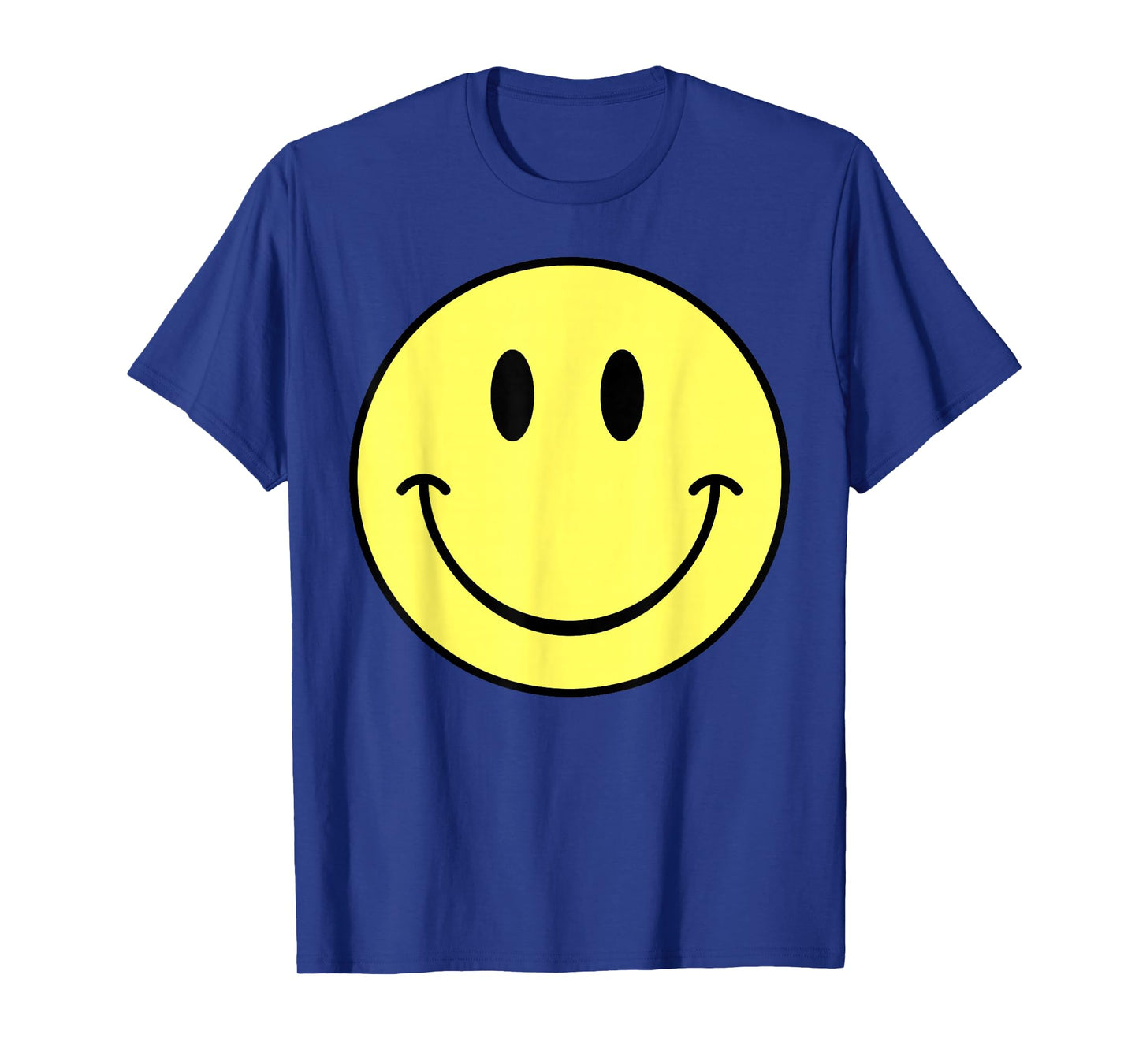 70s Yellow Smile Face Happy Cute Smiling Face Funny Retro T-Shirt