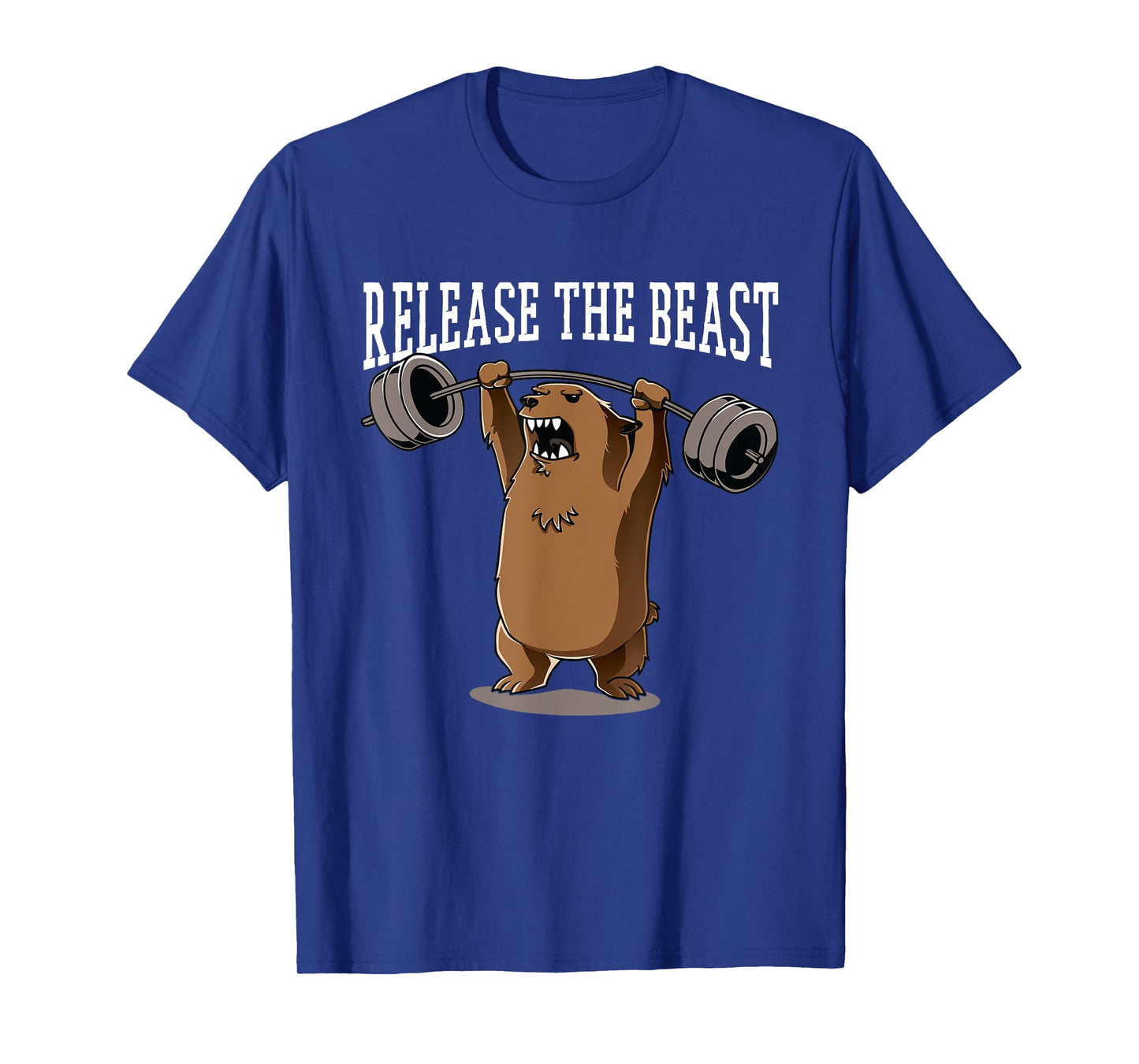 Release The Beast Gym Workout Grizzly Bear Bodybuilder T-Shirt