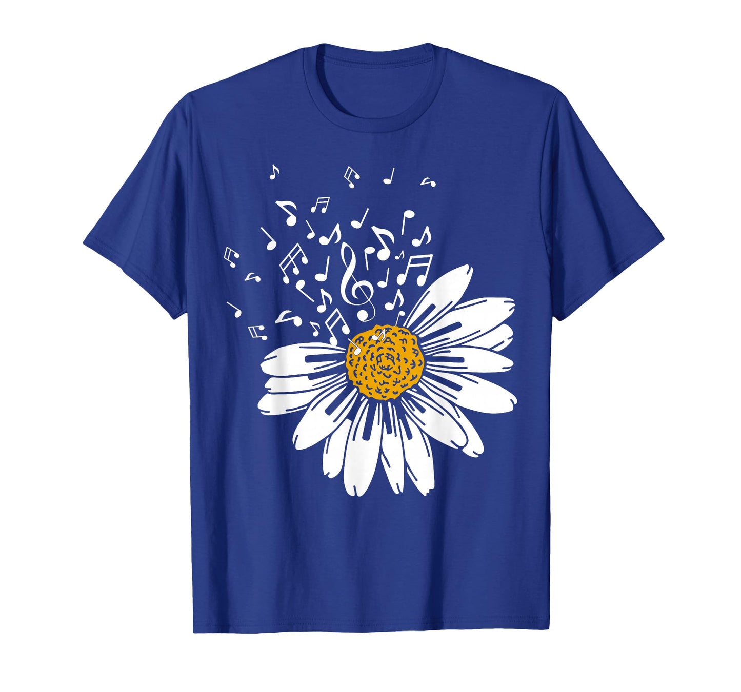Daisy Flower Music Notes Clef Teacher Musicians Music Lover T-Shirt