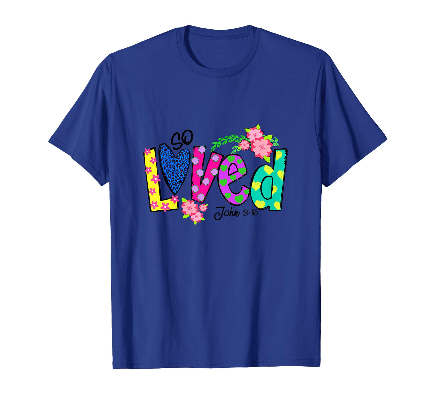 Loved Floral Polka Dots Easter Day Gift Christian Girl Boy T-Shirt