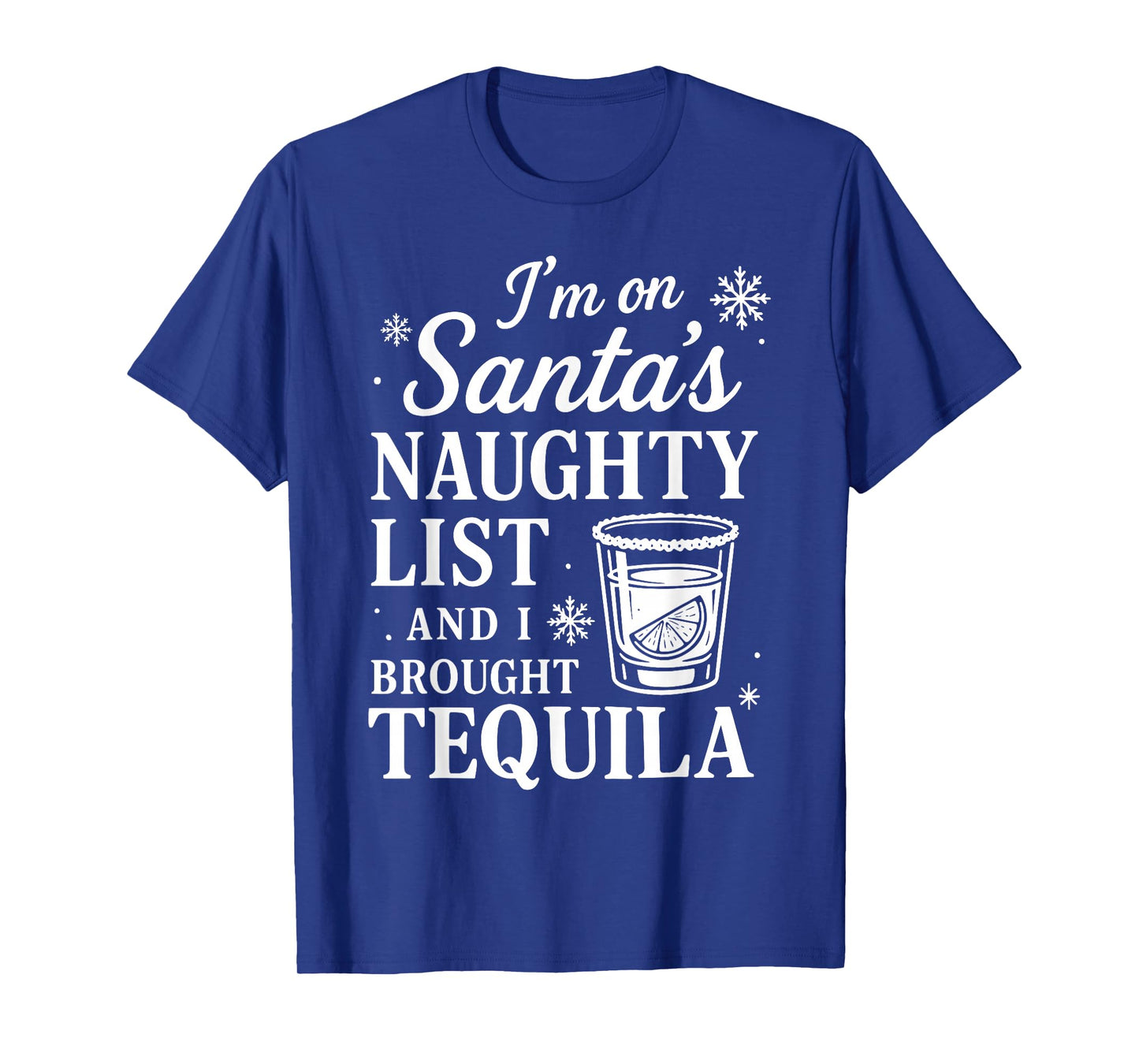 Santa’s Naughty List Funny Tequila Christmas Drinking T-Shirt