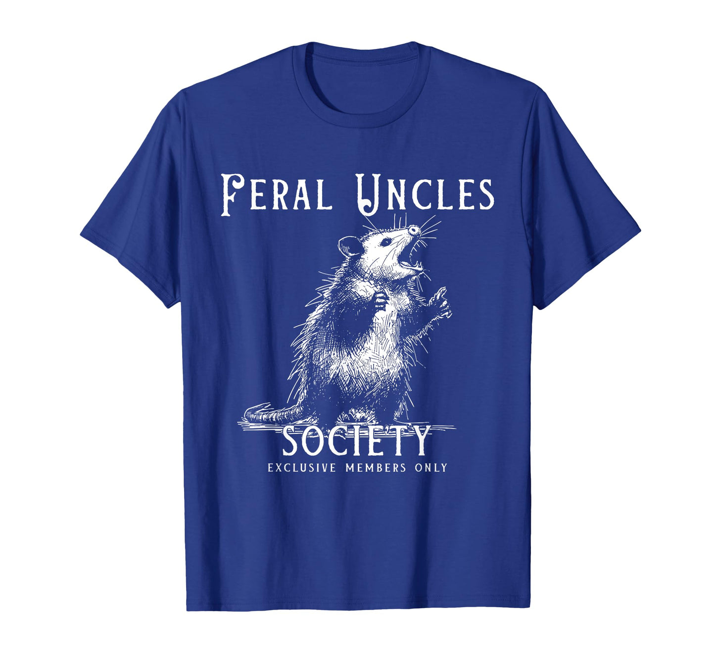 Retro Feral Uncle Society Funny Opossum Lovers Fathers Day T-Shirt
