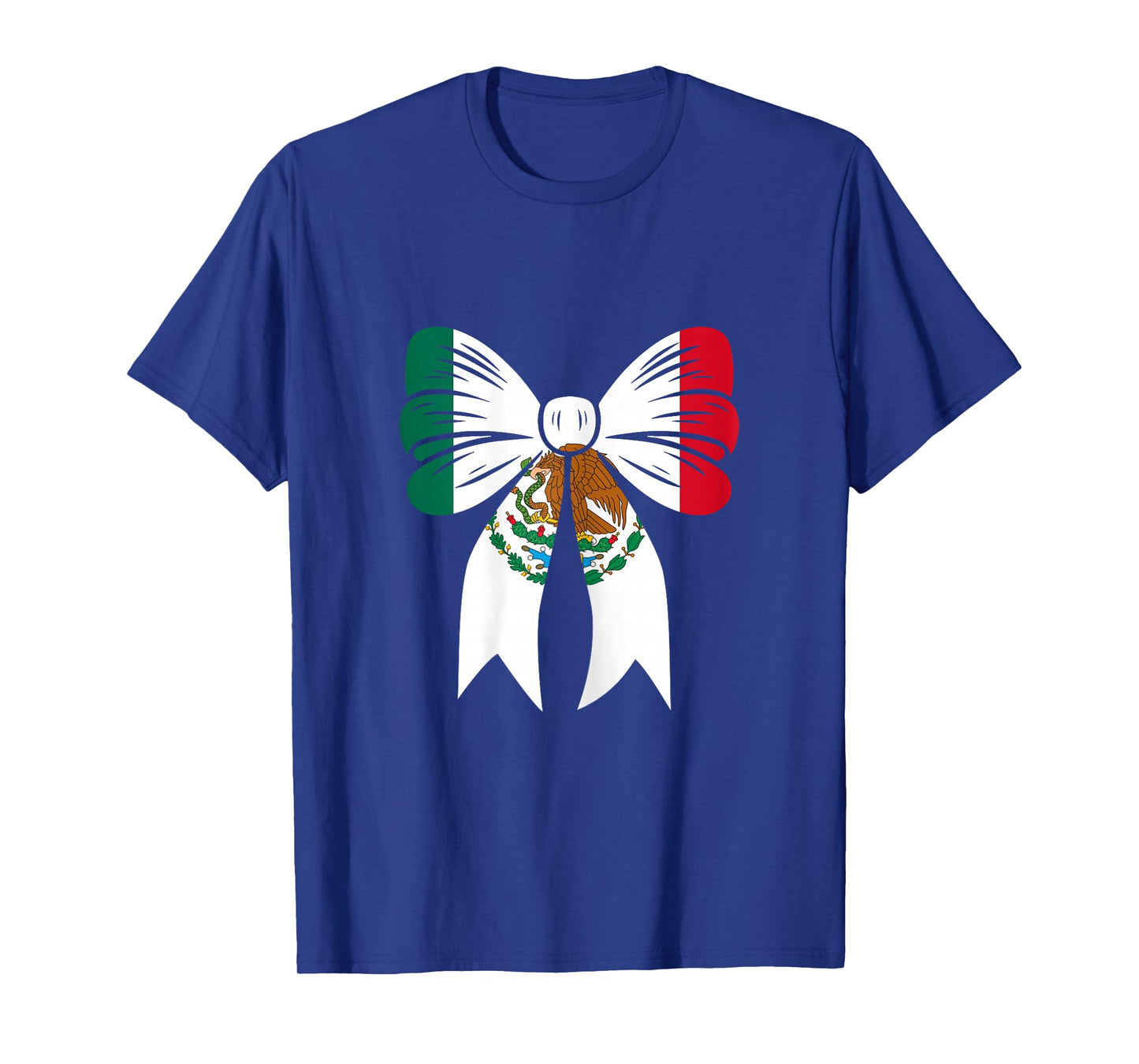 Mexico Girl Coquette Bow Ribbon Pride Mexican Flag T-Shirt