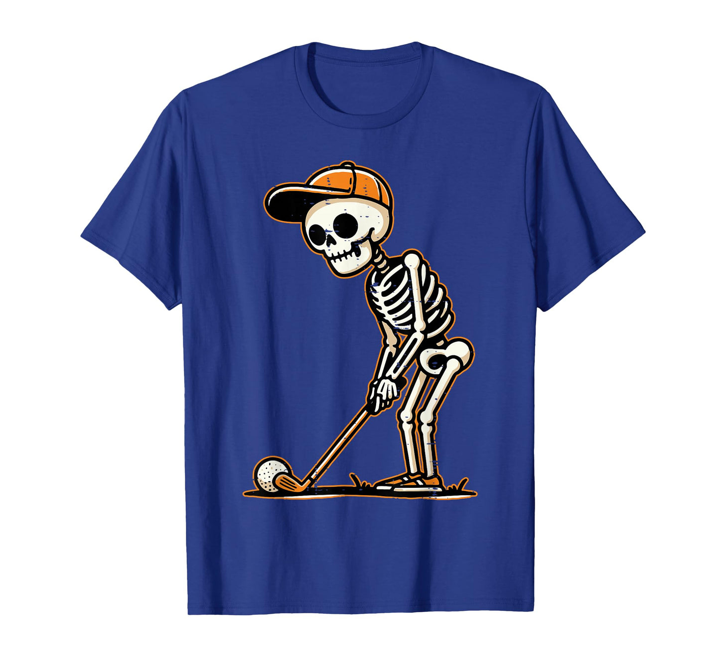 Skeleton Golf Player Halloween Costume Men Boys Kids T-Shirt