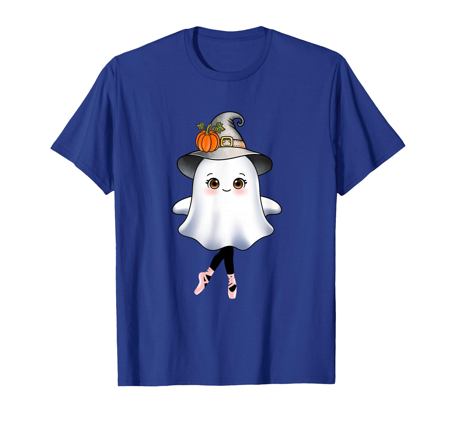 Halloween Ballet Pumpkin Witch Hat Cute Ghost Ballerina T-Shirt