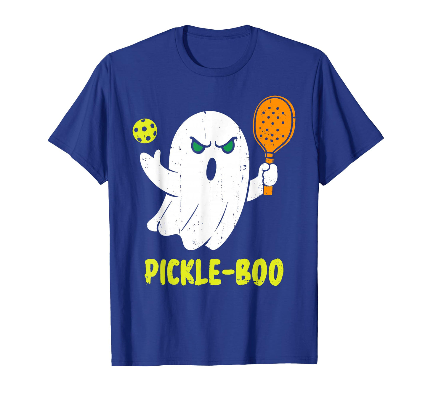 Halloween Pickleball Pickle Boo Ghost Costume Men Women Kids T-Shirt