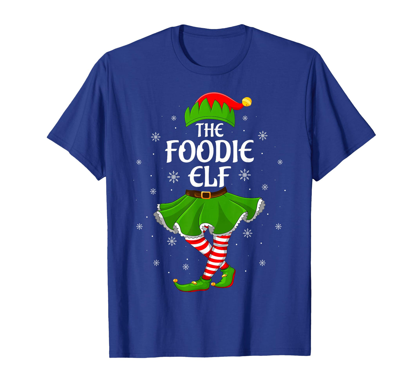 Foodie Elf Christmas Family Girls Women Elf Squad Xmas T-Shirt