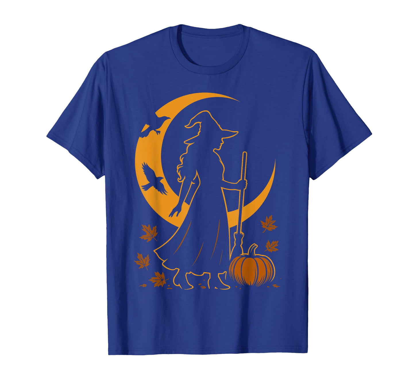 Autumn Witch Mabon Vibes Fall Equinox Pagan Pumpkin Design T-Shirt