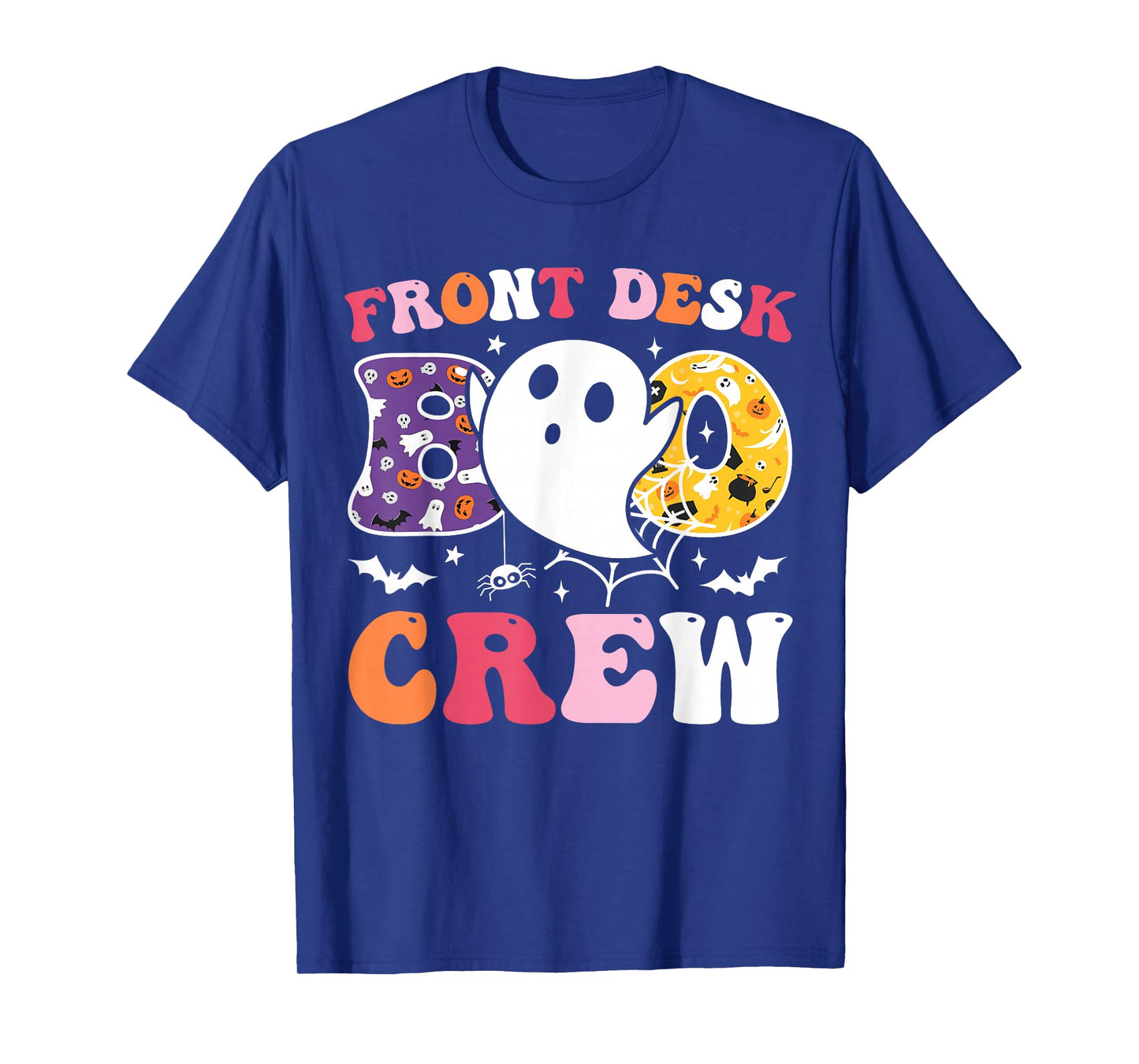 Front Desk Boo Crew Funny Ghost Halloween Receptionist 2025 T-Shirt