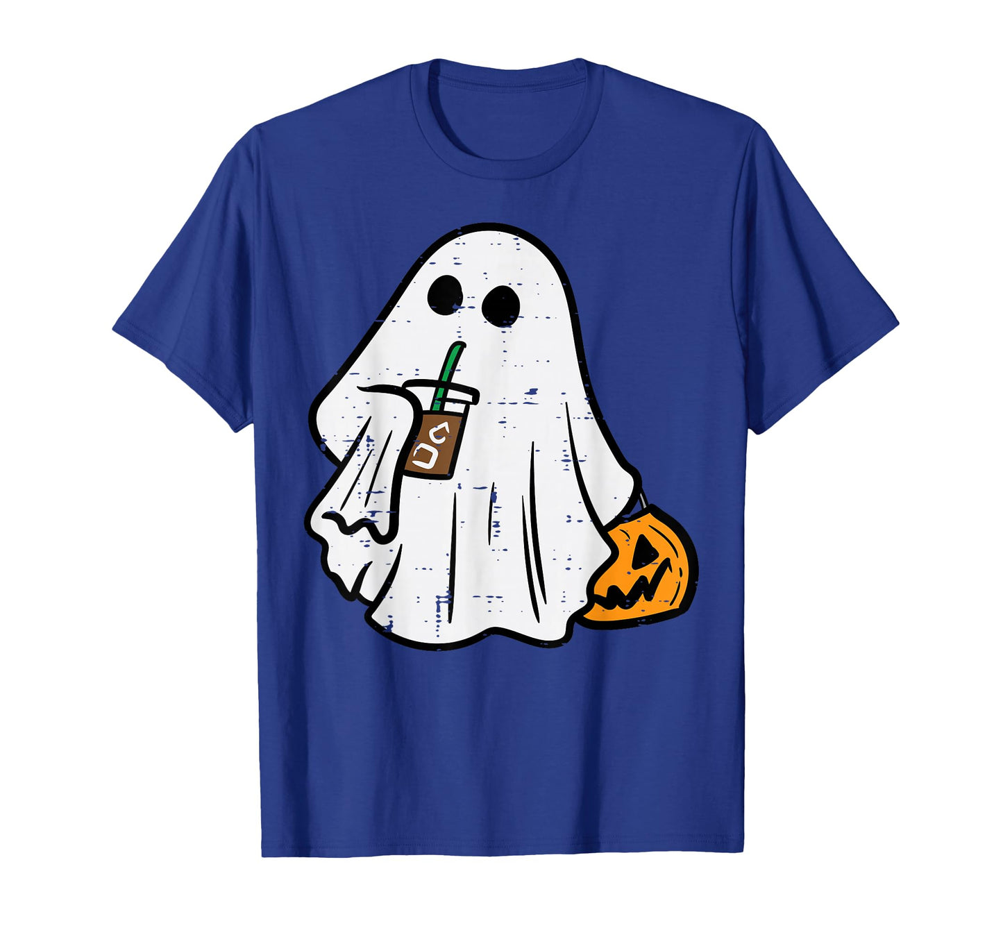 Halloween Ghost Ice Coffee Funny Costume Men Women Kid Youth T-Shirt