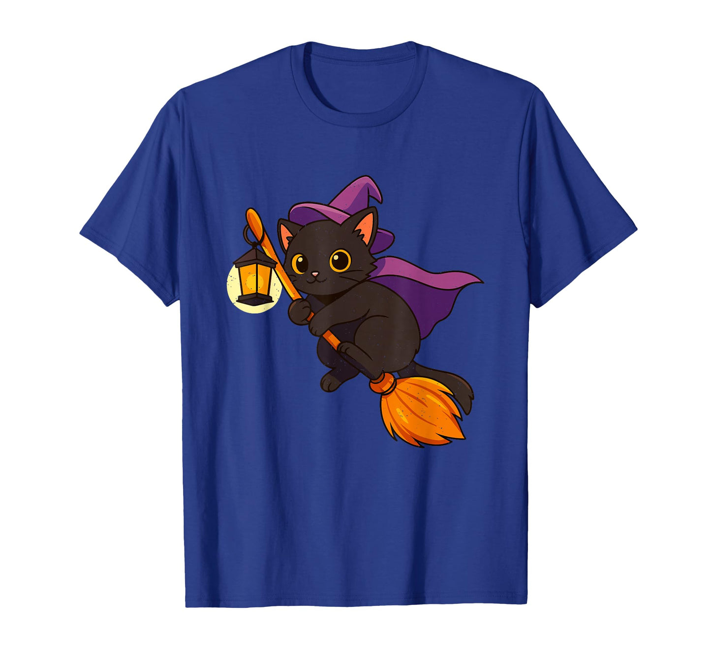 Black Cat Witch Halloween Kitten Lover Feline Spooky Season T-Shirt