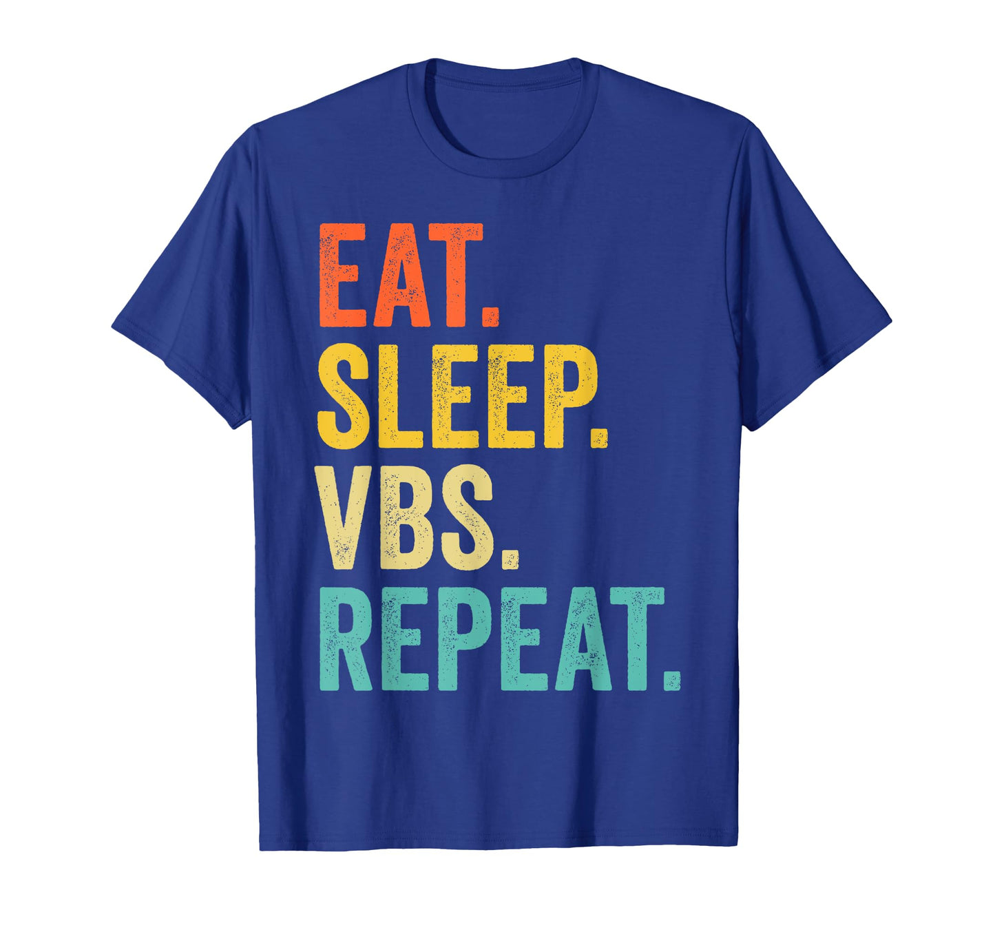 Vintage Eat Sleep VBS Repeat Vacation Bible School Kids Boys T-Shirt