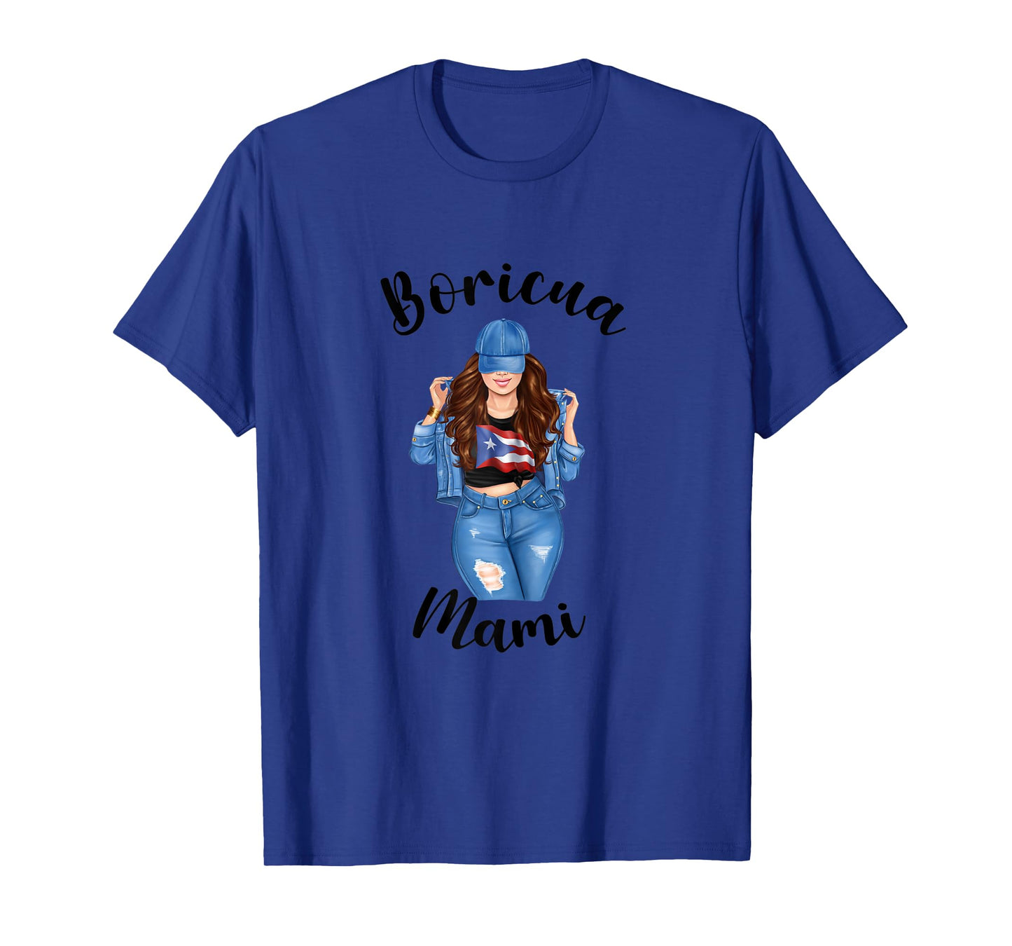 Womens Boricua Mami Puerto Rican Pride Proud FLag Patriotic Women T-Shirt