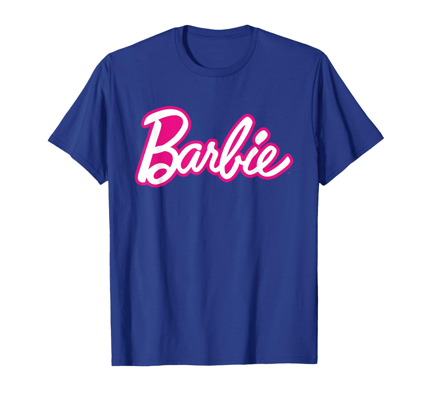 Barbie Current Pink and White Script Logo T-Shirt