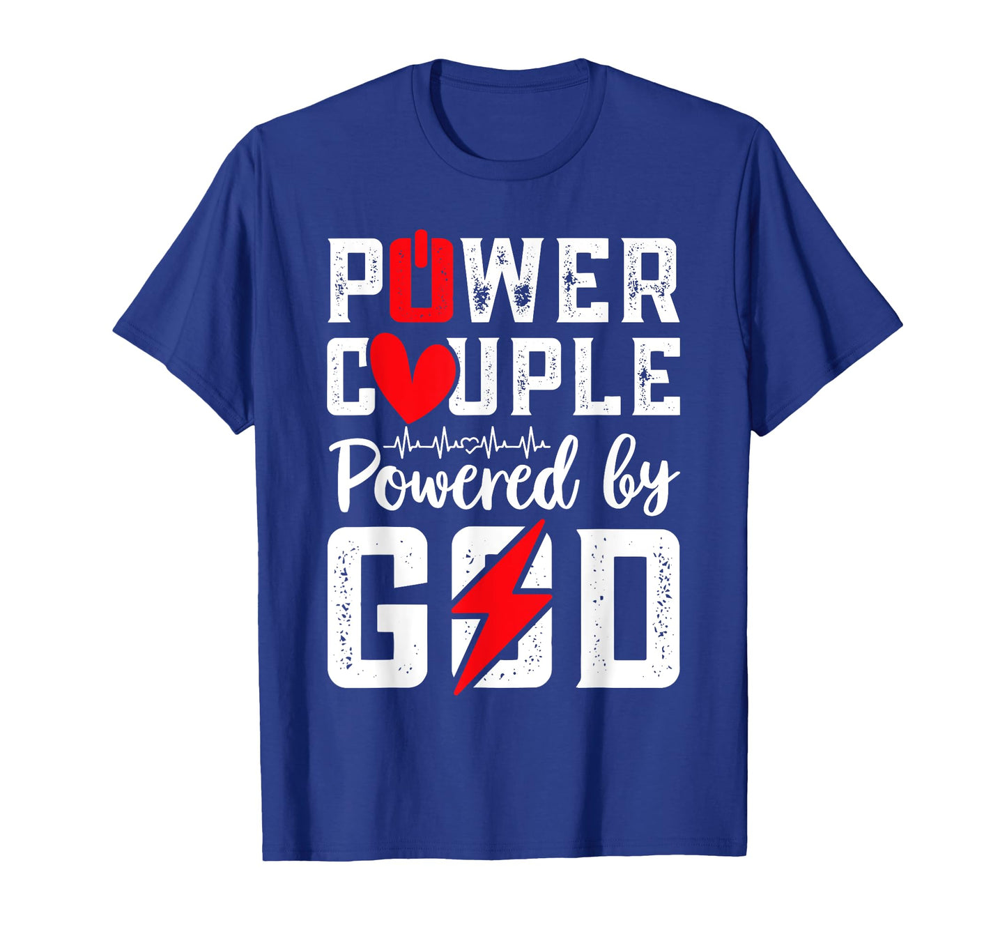 Power Couple Christian Couple Matching Christ Jesus Faith Fa T-Shirt, Small, Black