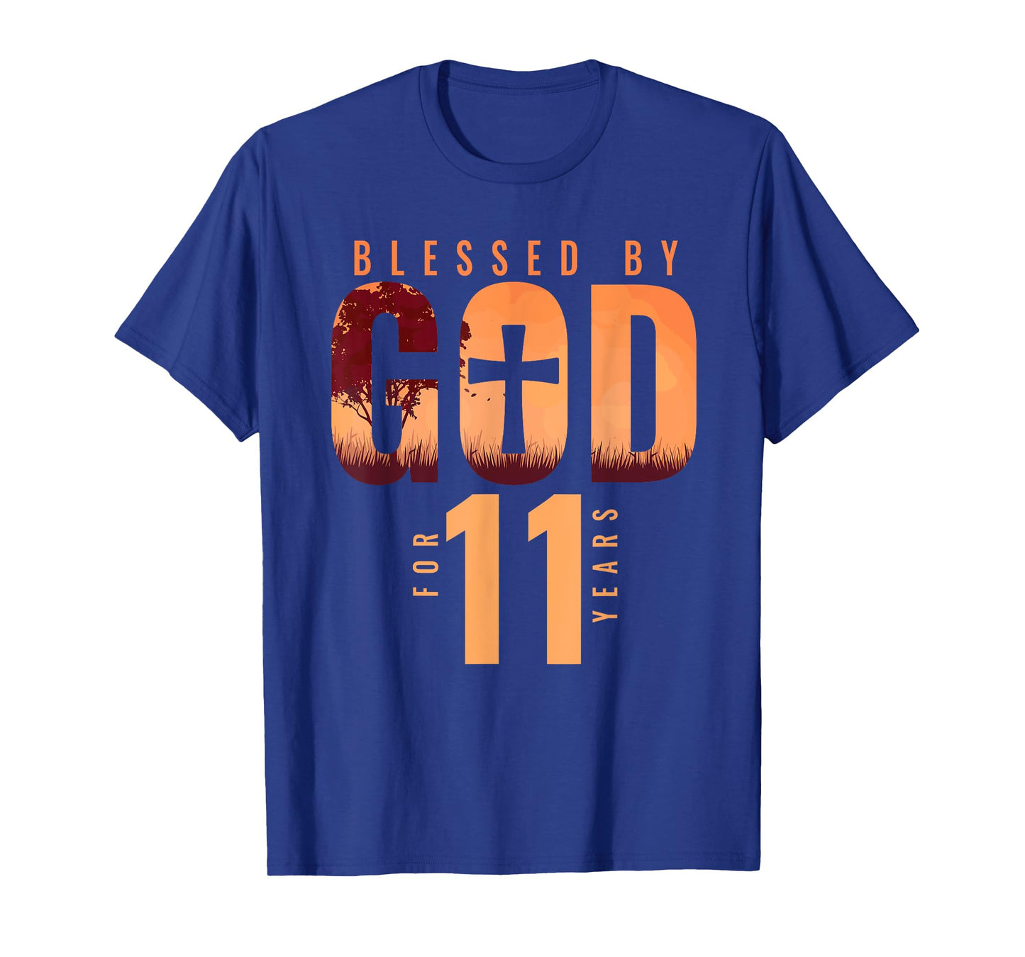 Blessed By God For 11 Years 11th Birthday Religious Theme T-Shirt
