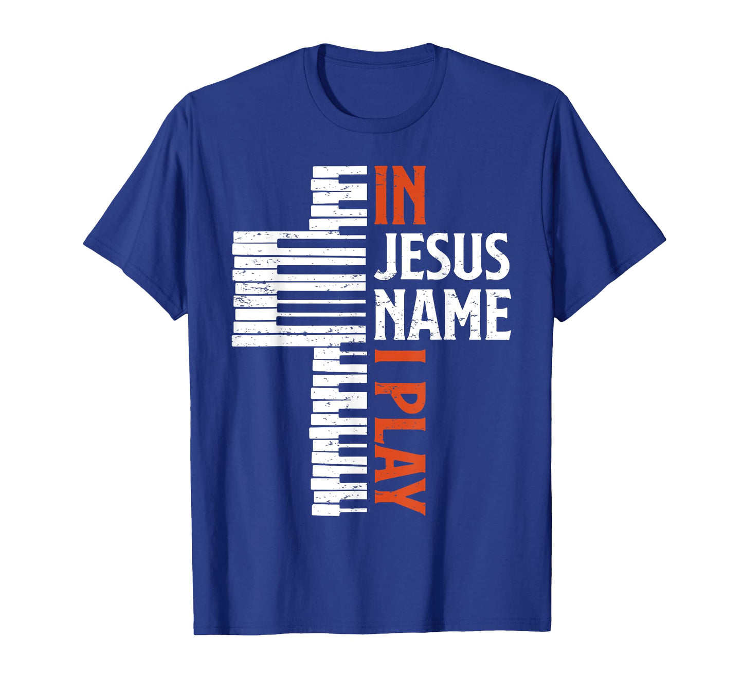 In Jesus Name I Play Christian Piano Player Pianist Keyboard T-Shirt