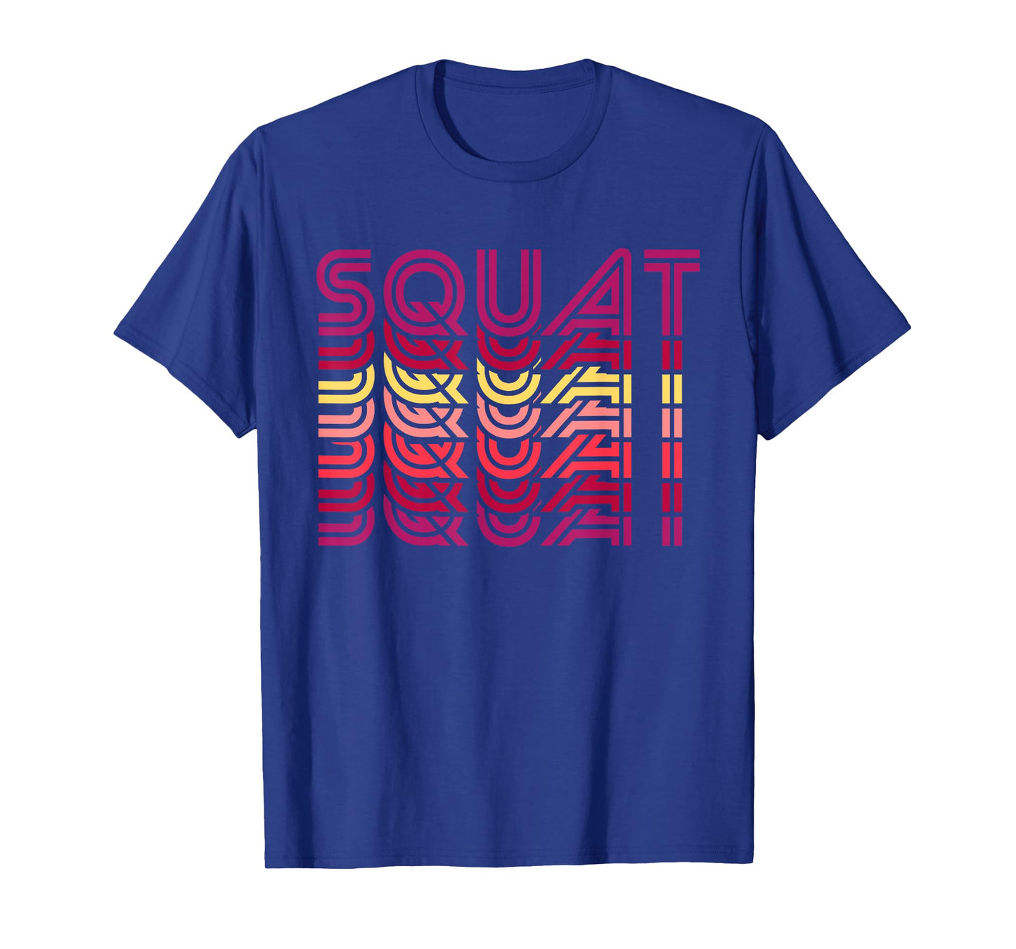 Squat Retro Vintage Funny Fitness Workout Gym Exercise T-Shirt